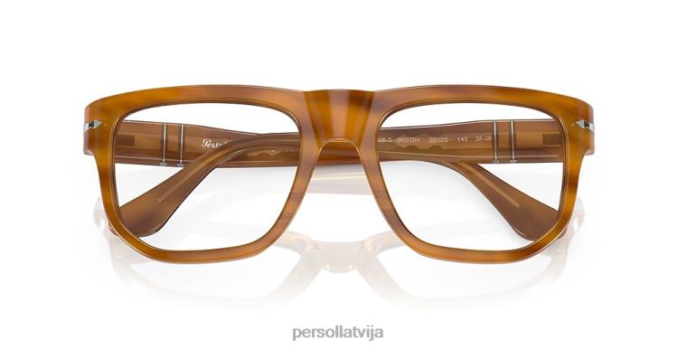 lv Persol po3306s-pārejas saulesbrilles svītraini brūni 2JTZL508